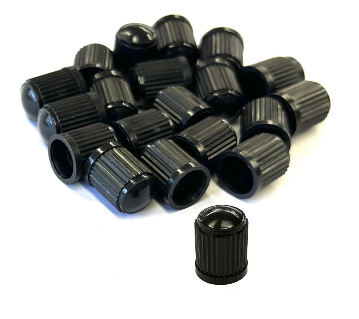 16 X CAR BIKE CYCLE BLACK PLASTIC AIR VALVE TYRE ALLOY WHEEL CAPS DUST VALVE - Image 3