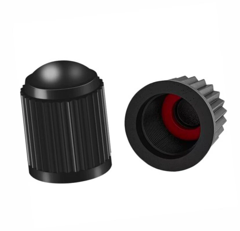 16x Black Tyre Valve Dust Caps With Internal Air Dust Water Seals Steel Alloys - Image 9