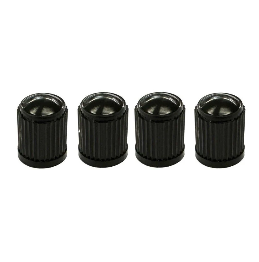 4 X CAR BIKE CYCLE BLACK PLASTIC AIR VALVE TYRE ALLOY WHEEL CAPS DUST VALVE - Image 4