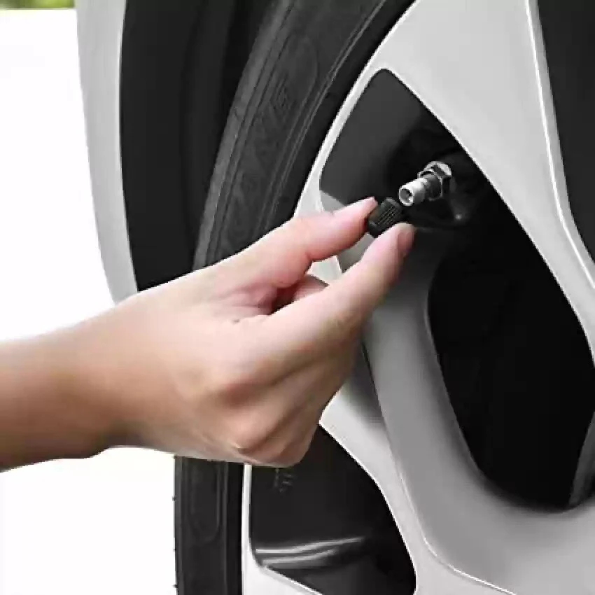 4 X CAR BIKE CYCLE BLACK PLASTIC AIR VALVE TYRE ALLOY WHEEL CAPS DUST VALVE - Image 6