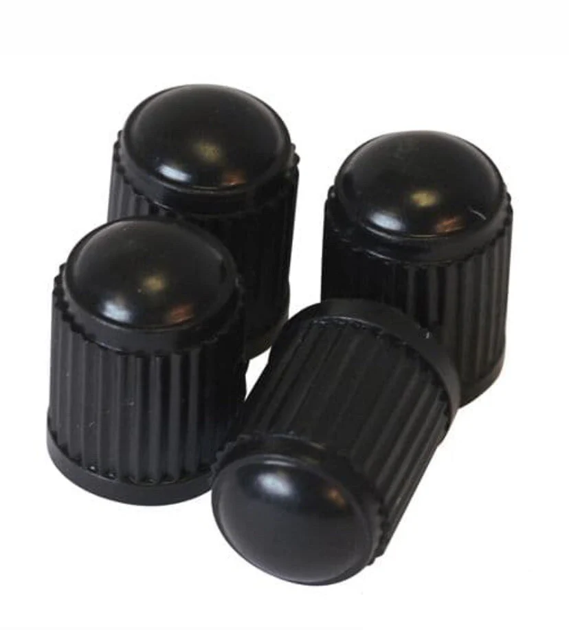 4 X CAR BIKE CYCLE BLACK PLASTIC AIR VALVE TYRE ALLOY WHEEL CAPS DUST VALVE - Image 7