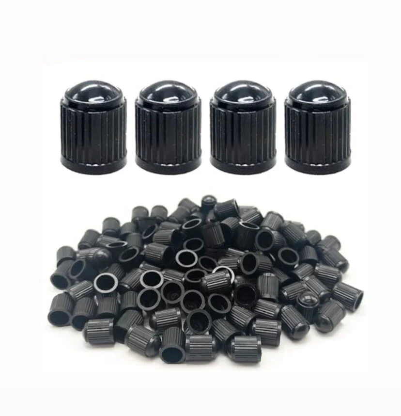4 X CAR BIKE CYCLE BLACK PLASTIC AIR VALVE TYRE ALLOY WHEEL CAPS DUST VALVE - Image 9