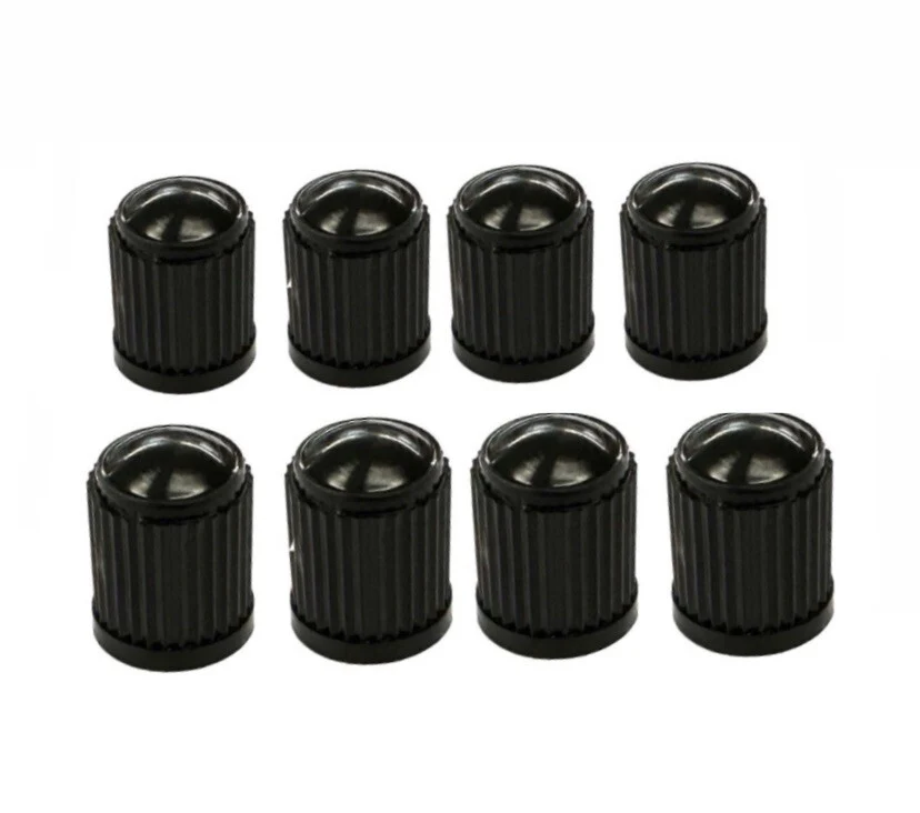 8x DUST AIR VALVE TYRE CAPS BLACK PLASTIC COVERS CAR BIKE WHEEL & MOTORBIKE NEW - Image 3