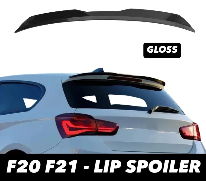 BMW 1 SERIES F20 F21 11-19 Glossy Black Rear Roof Spoiler Lip Extension Wing - Image 2