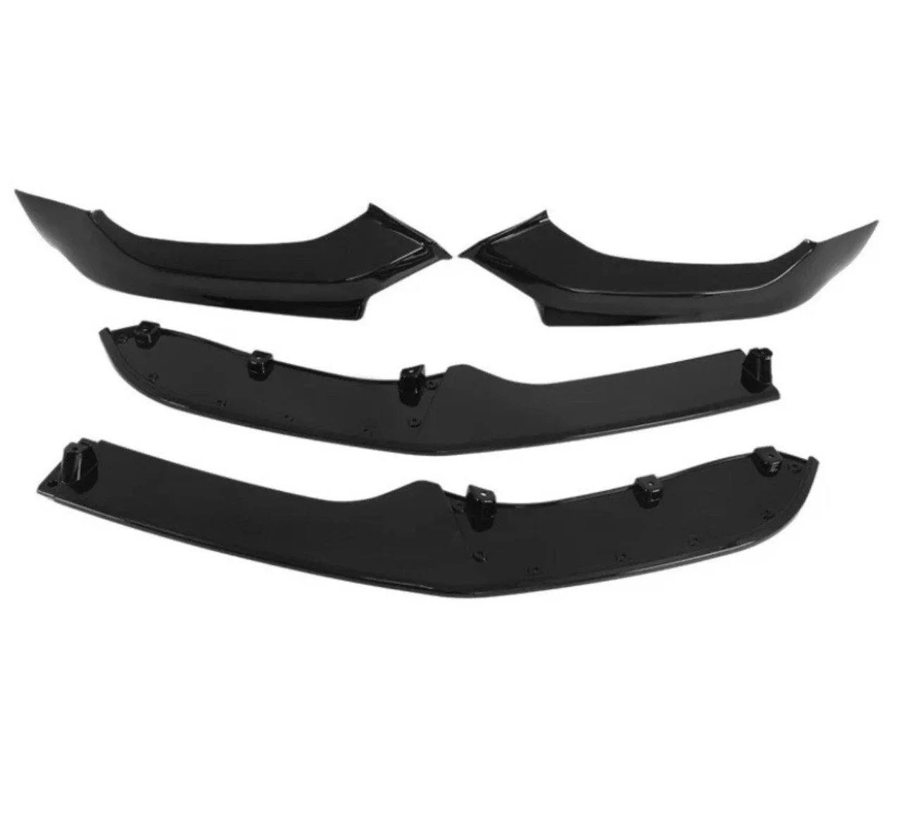 BMW 1 SERIES F20 F21 15-19 LCI M PERFORMANCE GLOSS BLACK FRONT SPLITTER LIP 4-PC - Image 3