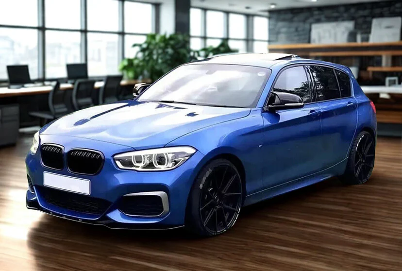 BMW 1 SERIES F20 F21 M SPORT LCI 2015-2019 GLOSS BLACK FRONT SPLITTER LIP - Image 6