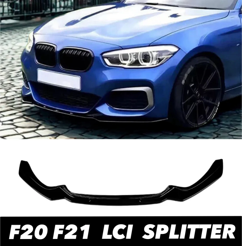 BMW 1 SERIES F20 F21 M SPORT LCI 2015-2019 GLOSS BLACK FRONT SPLITTER LIP - Image 9