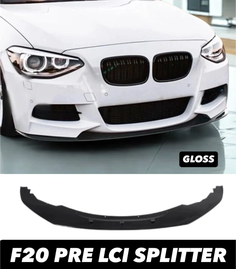 BMW 1 SERIES F20 F21 PRE LCI FRONT SPLITTER LIP M PERFORMANCE BLACK UK 2011-2014 - Image 10