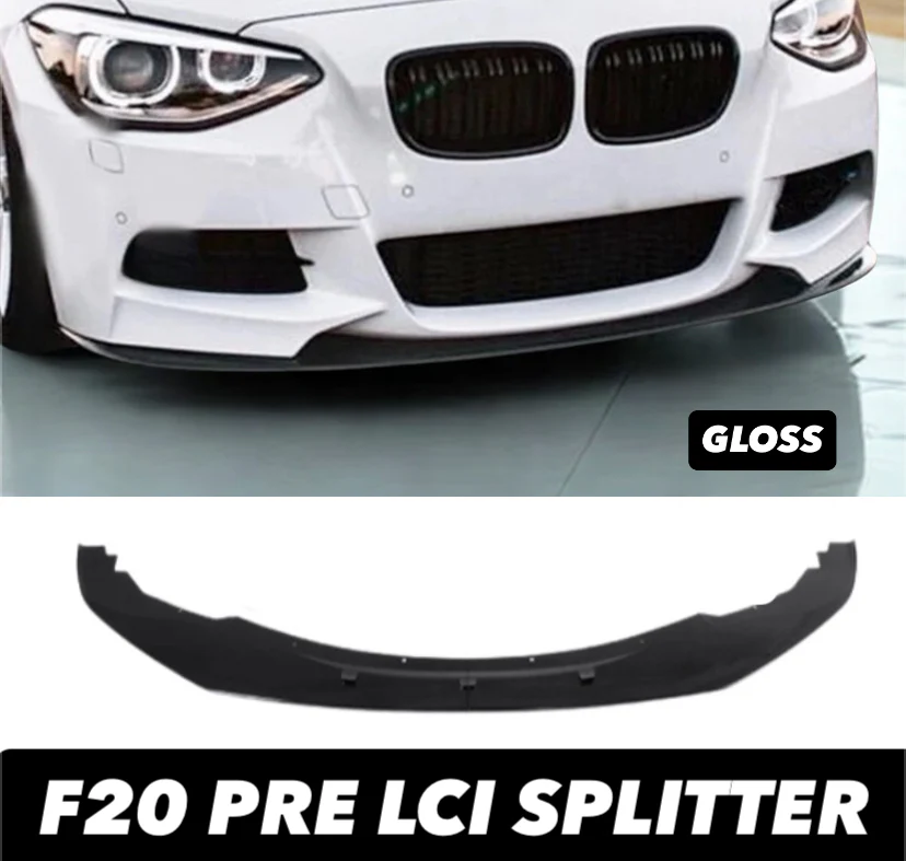BMW 1 SERIES F20 F21 PRE LCI FRONT SPLITTER LIP M PERFORMANCE BLACK UK 2011-2014 - Image 9
