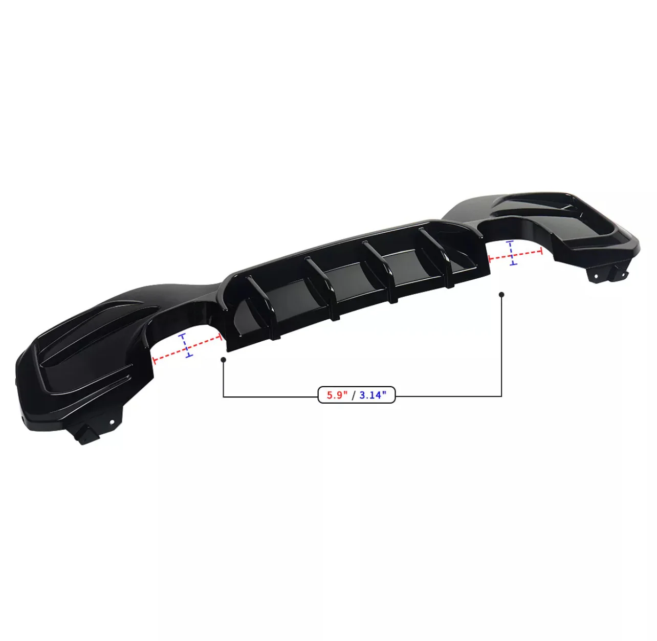 BMW 1 SERIES F20 F21 REAR DIFFUSER 2015+ FACELIFT LCI 135/140 LOOK GLOSS BLACK - Image 11