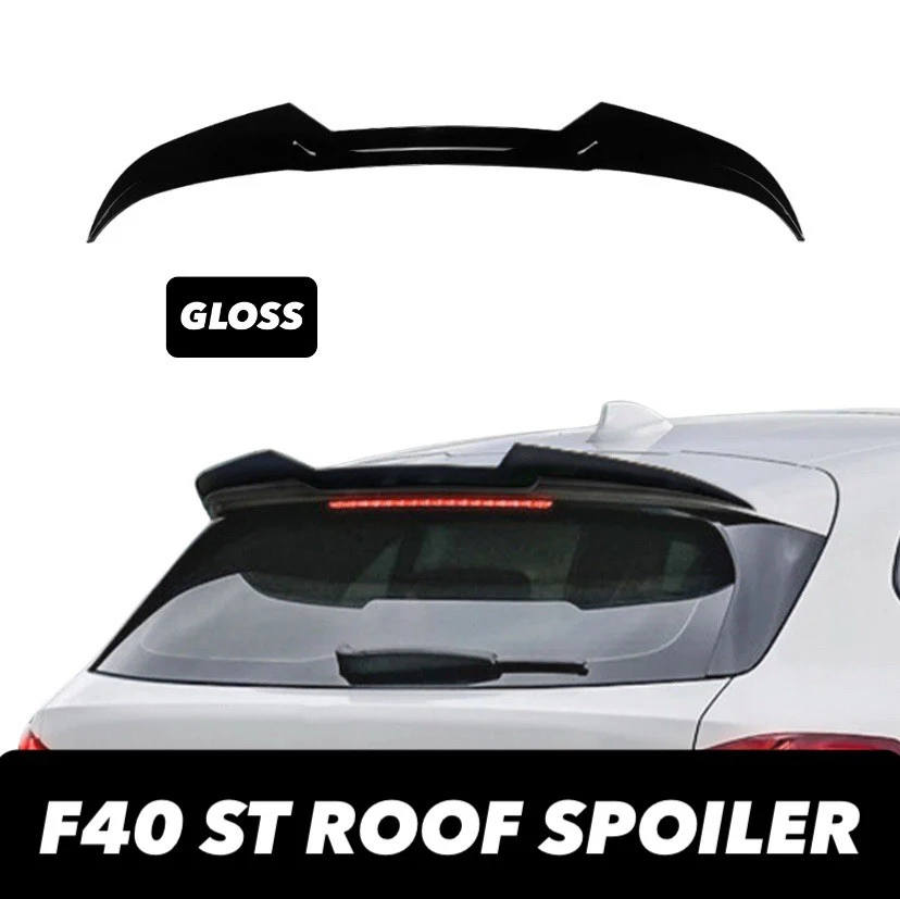 BMW 1 SERIES F40 2019-UP GLOSS BLACK REAR ROOF BOOT SPOILER LIP WING V STYLE - Image 2