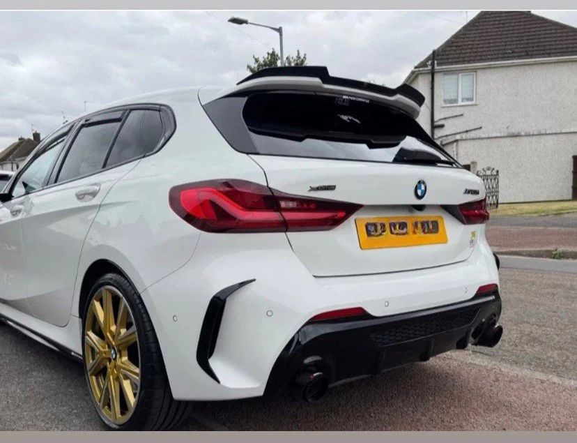 BMW 1 SERIES F40 2019-UP GLOSS BLACK REAR ROOF BOOT SPOILER LIP WING V STYLE - Image 3