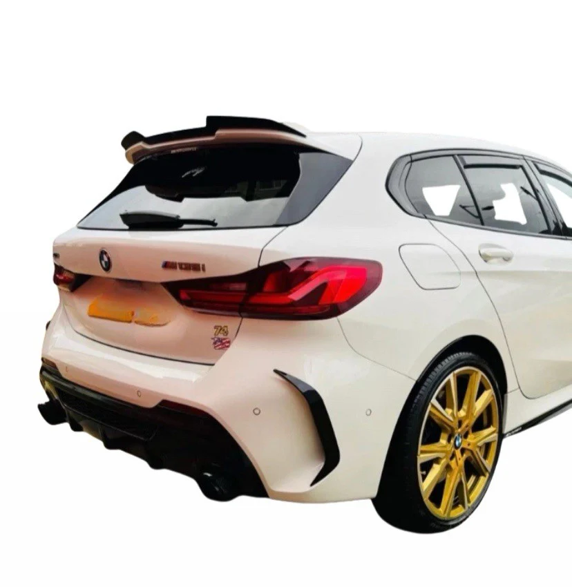 BMW 1 SERIES F40 2019-UP GLOSS BLACK REAR ROOF BOOT SPOILER LIP WING V STYLE - Image 4