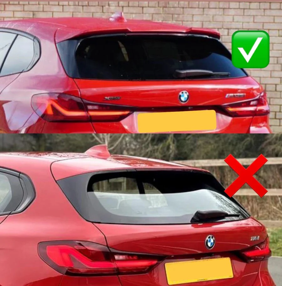 BMW 1 SERIES F40 M PERFORMANCE GLOSS BLACK REAR ROOF SPOILER WING 2019-2023 - Image 3