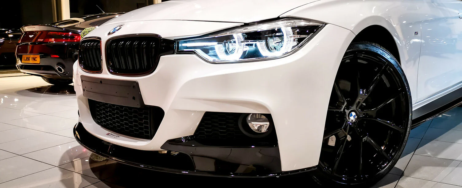 BMW 3 SERIES F30 F31 M SPORT FRONT SPLITTER LIP SPOILER GLOSS BLACK 1 PIECE STM - Image 3