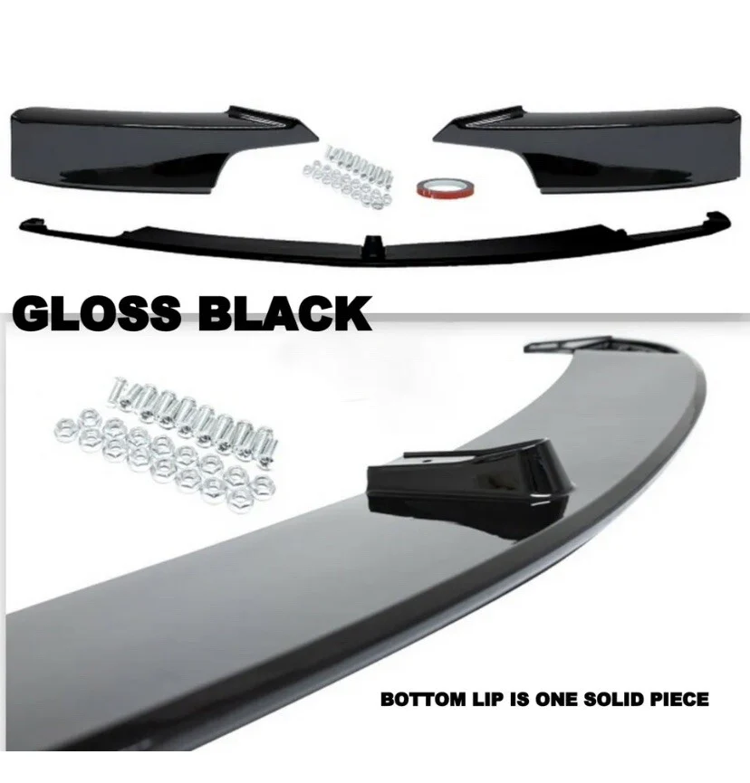 BMW 3 SERIES F30 FRONT SPLITTER FRONT LIP M SPORT GLOSS BLACK ABS - Image 3