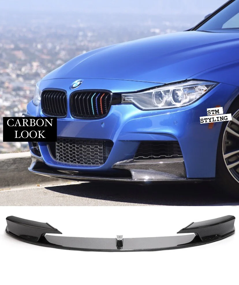BMW 3 SERIES F30 M SPORT FRONT SPLITTER SPOILER VALANCE LIP CARBON LOOK MP - Image 7