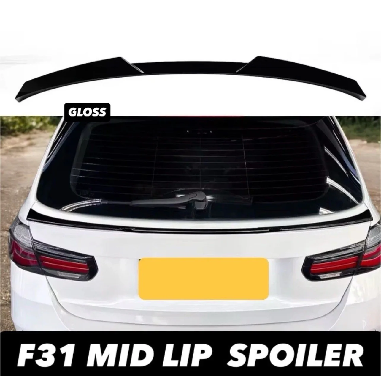 BMW 3 SERIES F31 TOURING ESTATE REAR MID BOOT ROOF SPOILER LIP 2012-2019 - Image 7