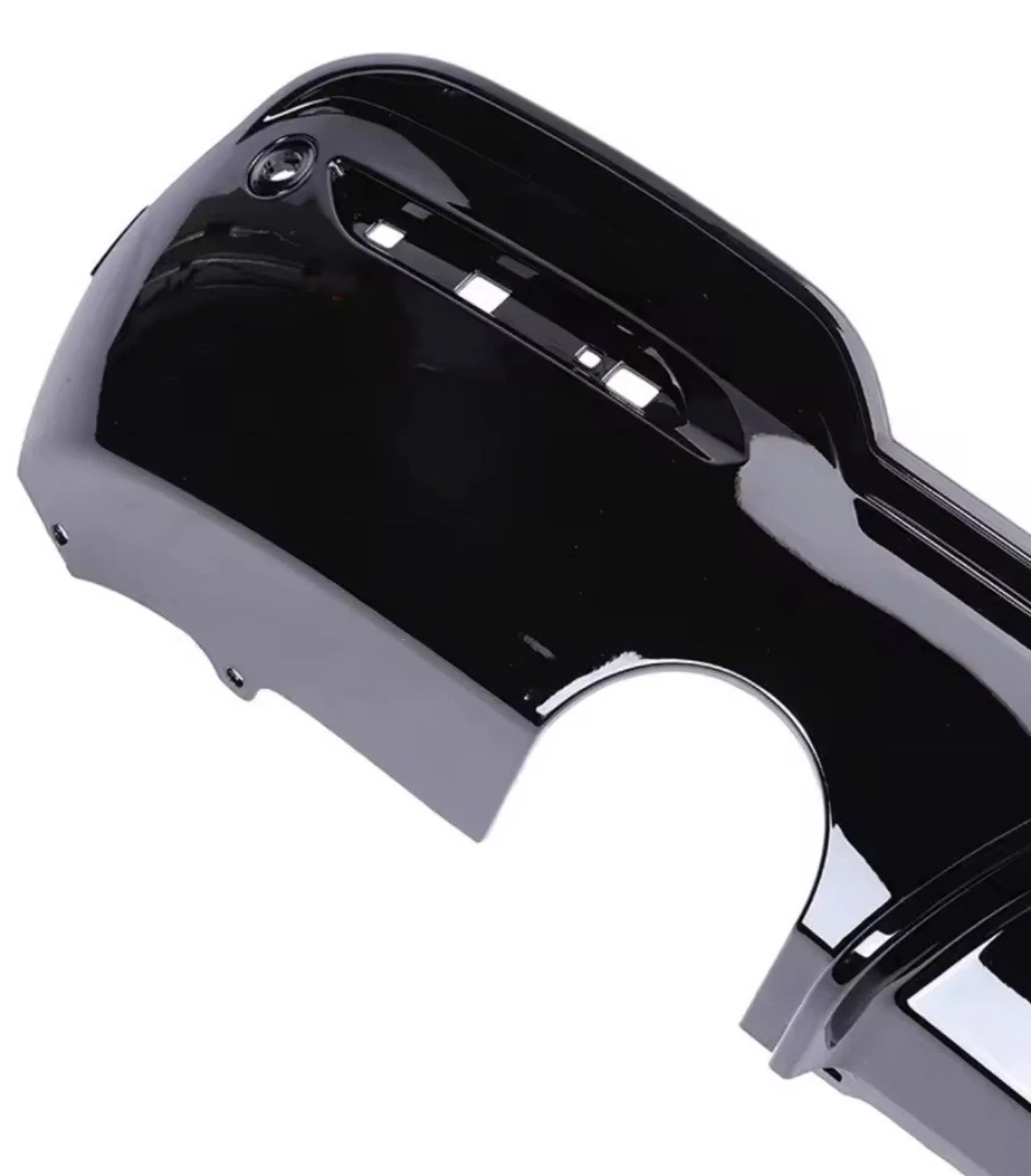 BMW 3 SERIES F34 GLOSS BLACK GT M-SPORT REAR BUMPER DIFFUSER LIP DUAL EXIT 340i - Image 4