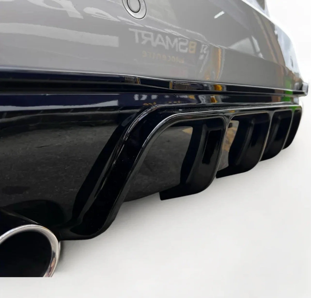 BMW 3 SERIES F34 GLOSS BLACK GT M-SPORT REAR BUMPER DIFFUSER LIP DUAL EXIT 340i - Image 7