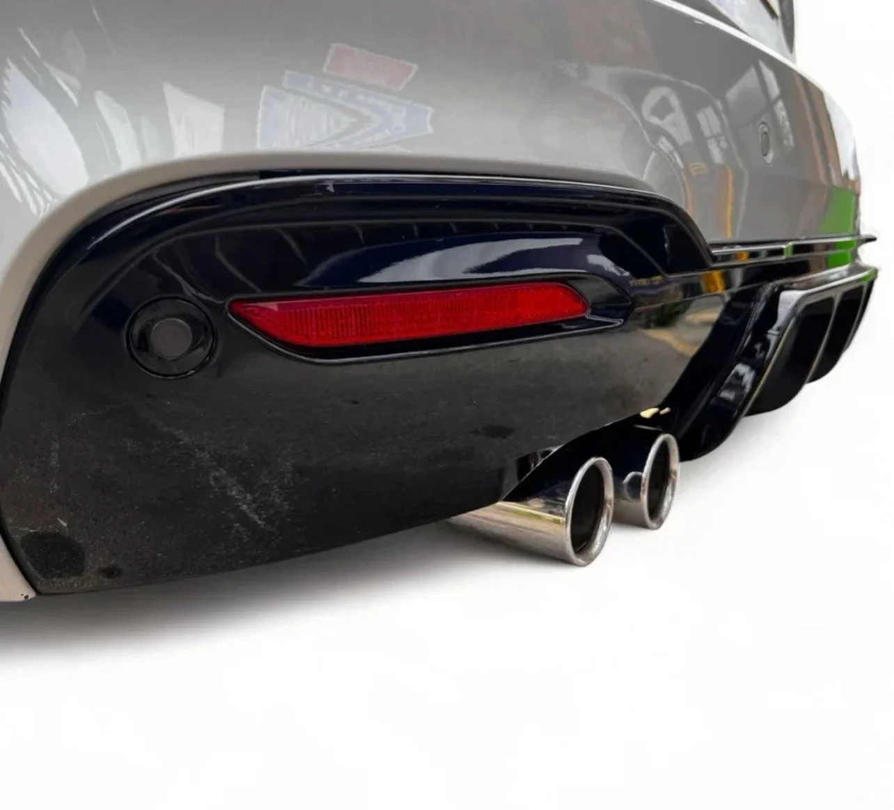 BMW 3 SERIES F34 GLOSS BLACK GT M SPORT REAR BUMPER DIFFUSER LIP GLOSS 2014+ - Image 4