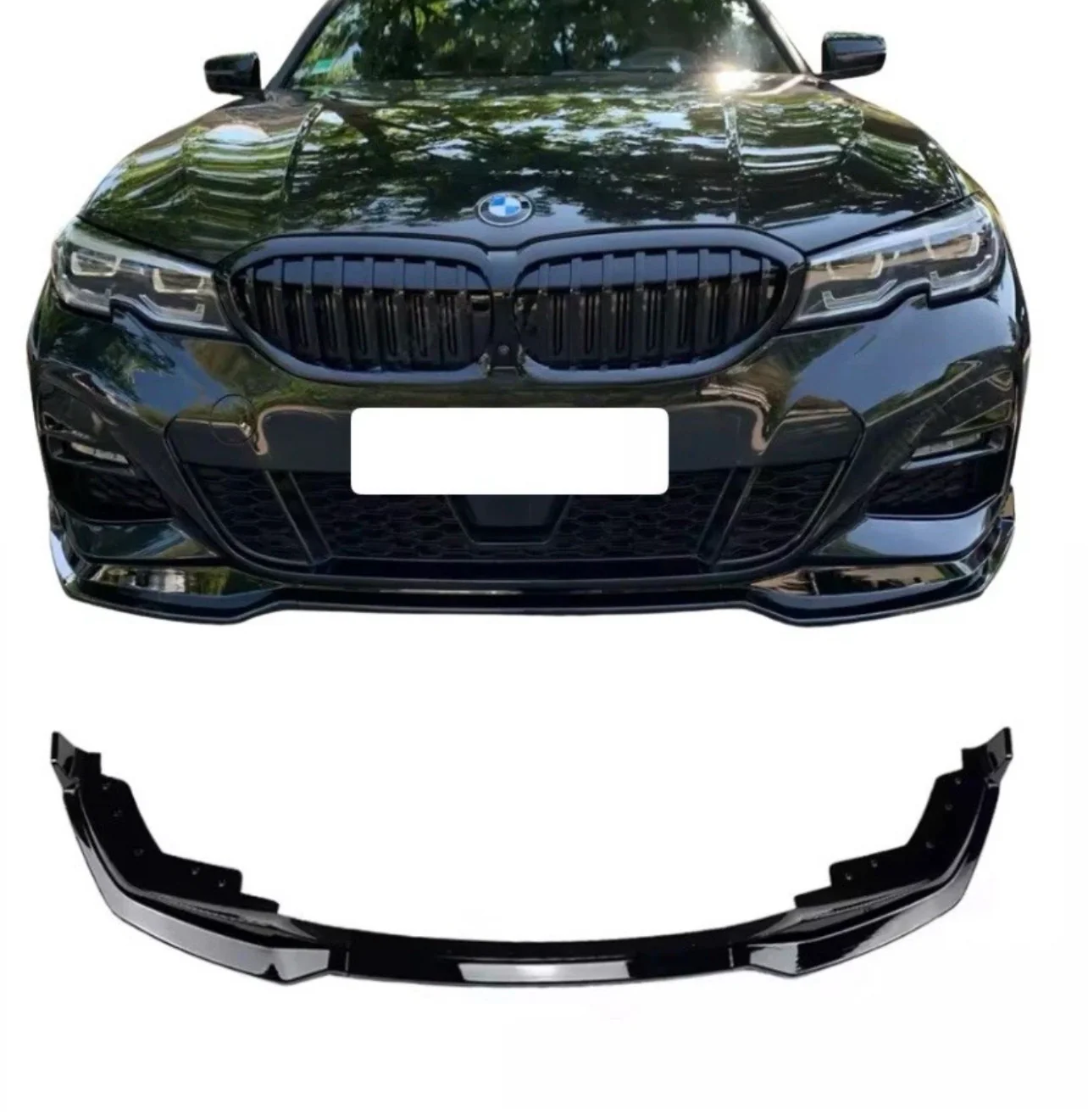 BMW 3 SERIES G20 G21 M PERFORMANCE MPS 19-21 FRONT SPLITTER GLOSS BLACK ABS - Image 8
