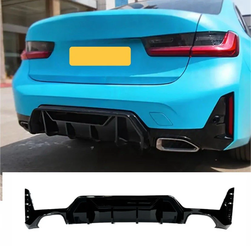 BMW 3 Series G20 LCI Aero Body Kit M Sport In Gloss Black Splitter Skirts Quad - Image 2