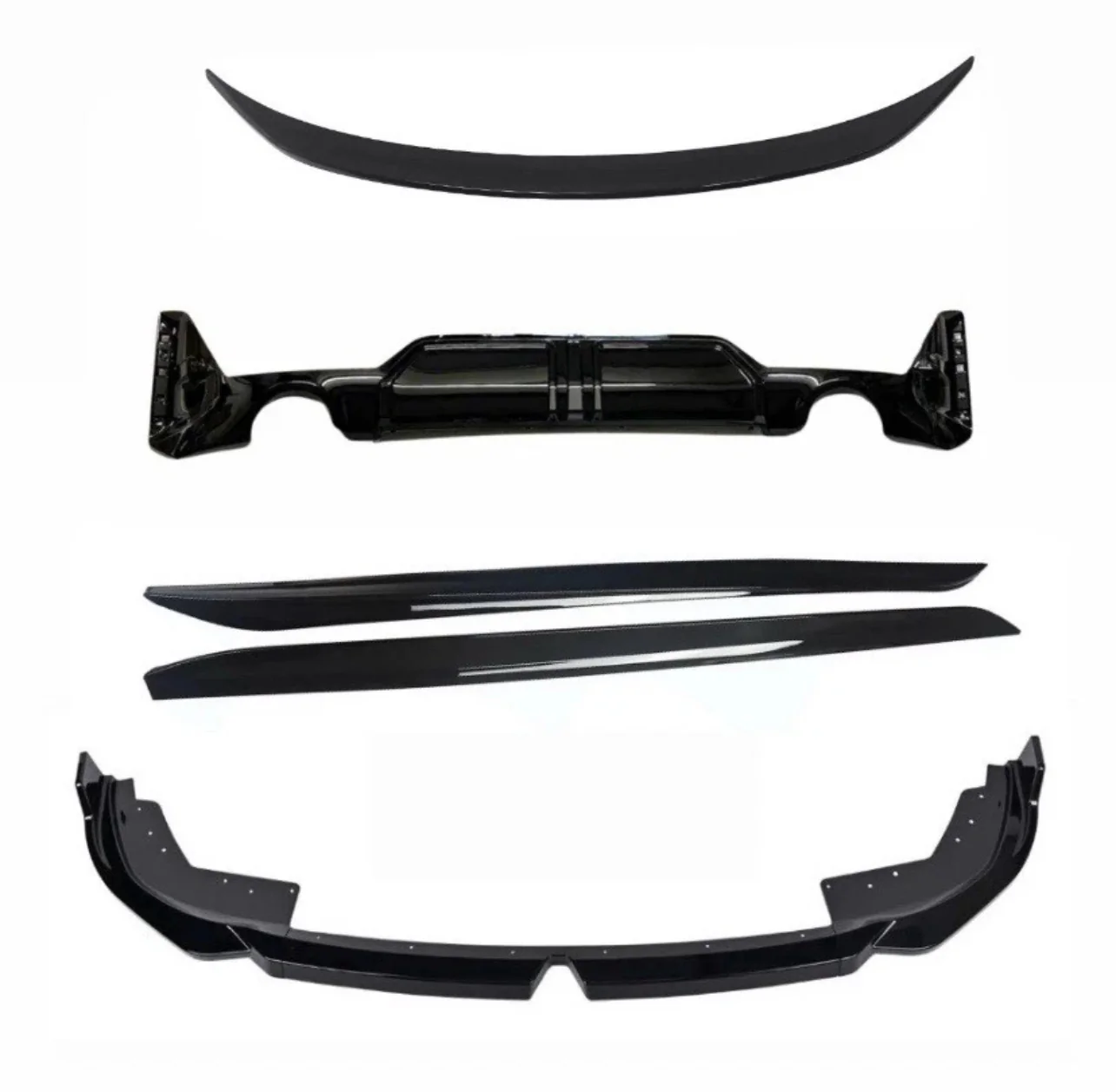 BMW 3 SERIES G20 LCI FRONT SPLITTER DIFFUSER SKIRTS BODY KIT GLOSS BLACK 2023
