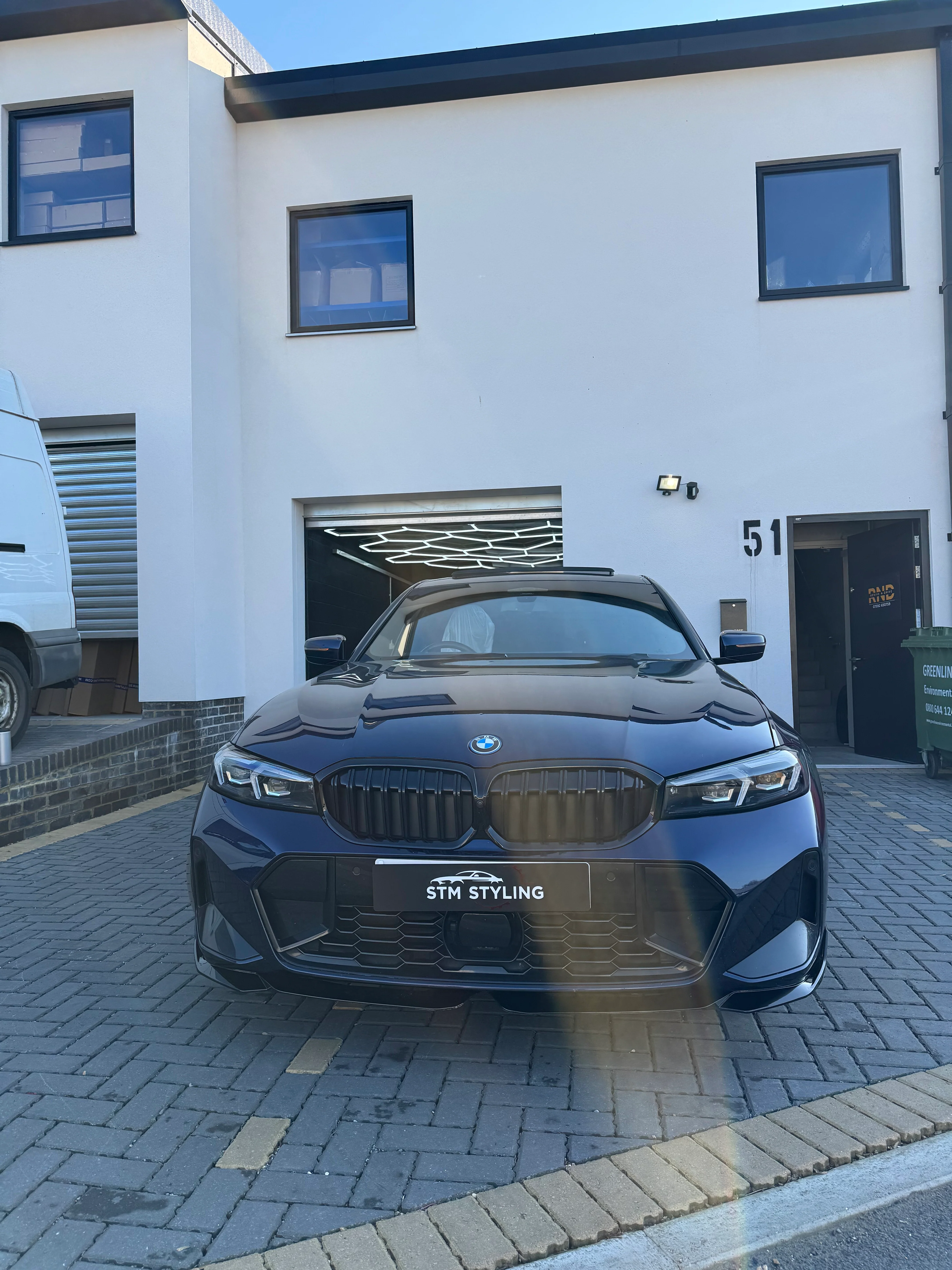 BMW 3 SERIES G20 LCI FRONT SPLITTER DIFFUSER SKIRTS BODY KIT GLOSS BLACK 2023 - Image 10