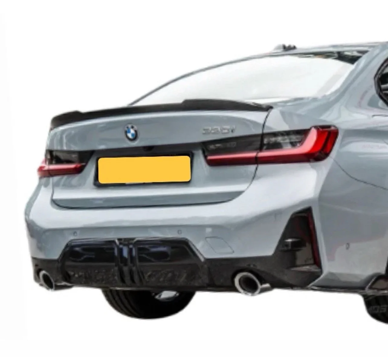 BMW 3 SERIES G20 LCI FRONT SPLITTER DIFFUSER SKIRTS BODY KIT GLOSS BLACK 2023 - Image 6