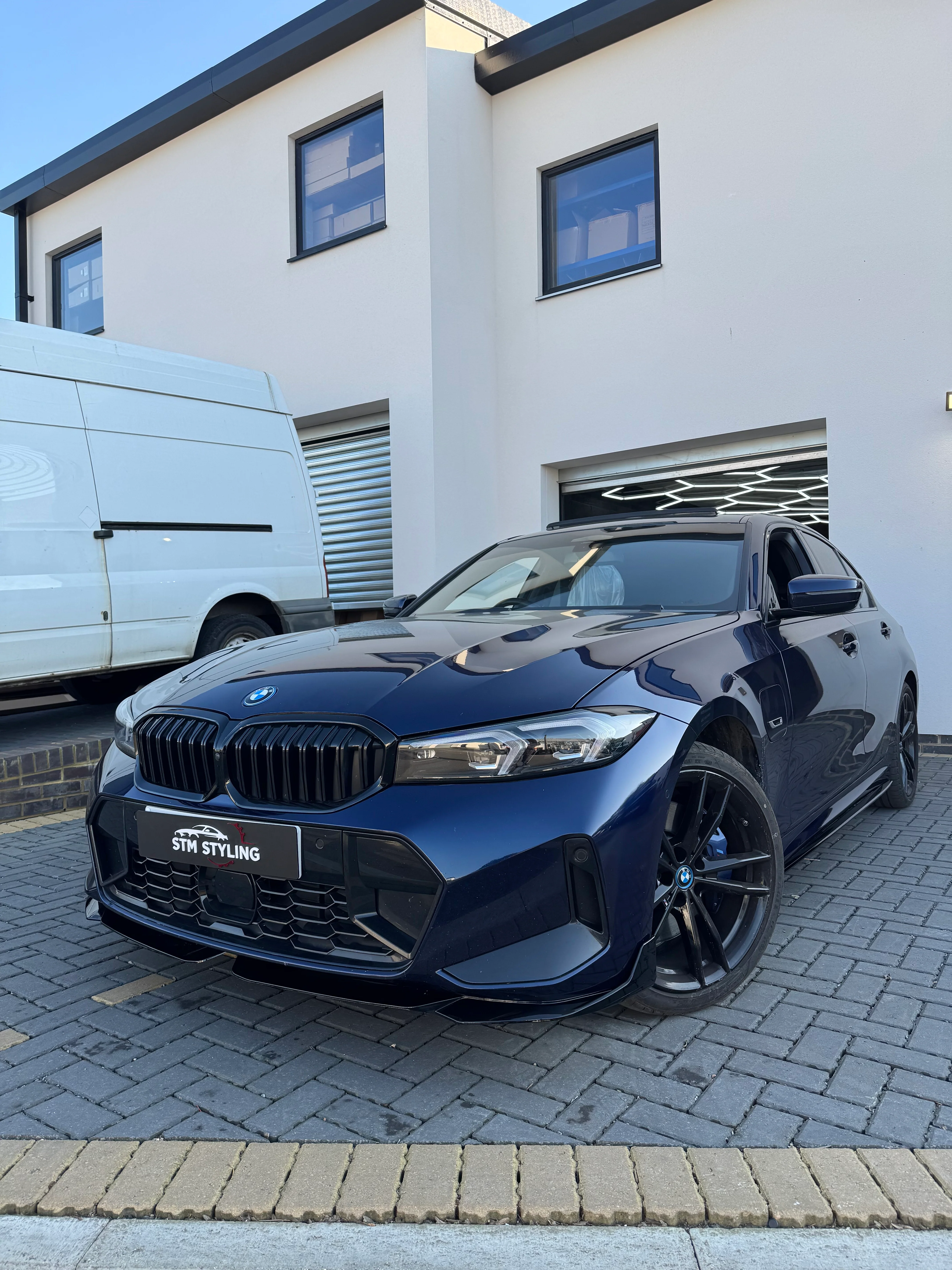 BMW 3 SERIES G20 LCI FRONT SPLITTER DIFFUSER SKIRTS BODY KIT GLOSS BLACK 2023 - Image 9
