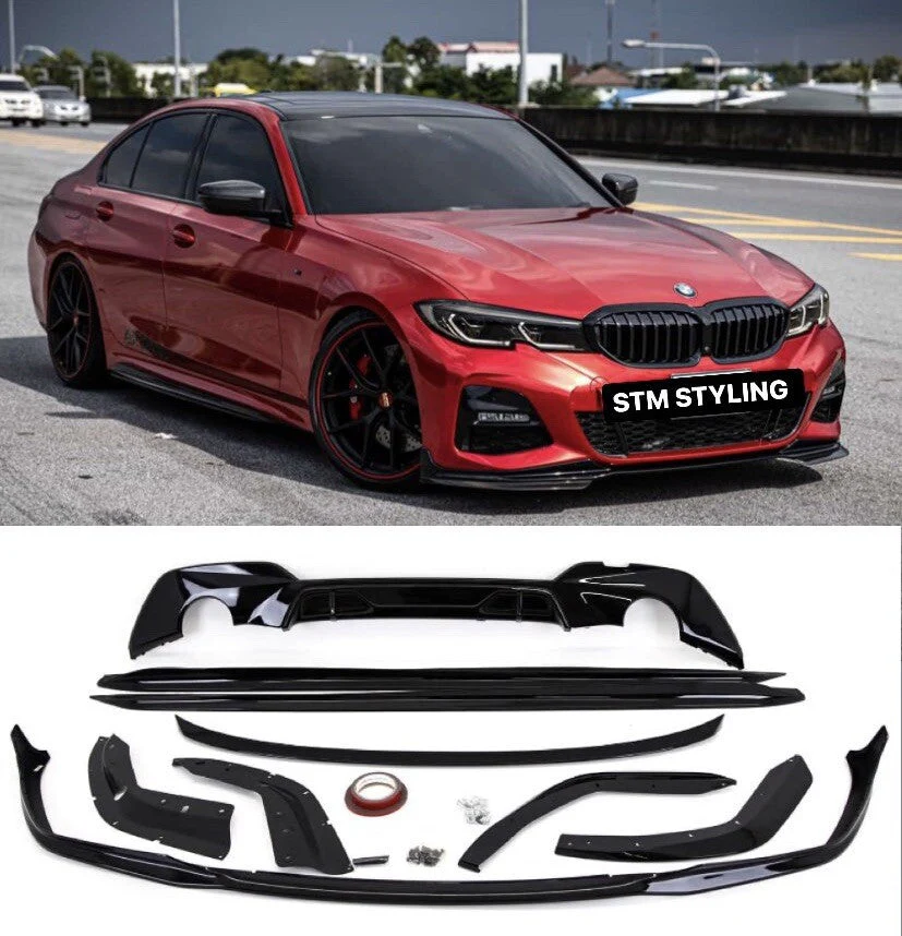 BMW 3 SERIES G20 M PERFORMANCE BODY KIT FRONT SPLITTER REAR DIFFUSER SIDE SKIRT