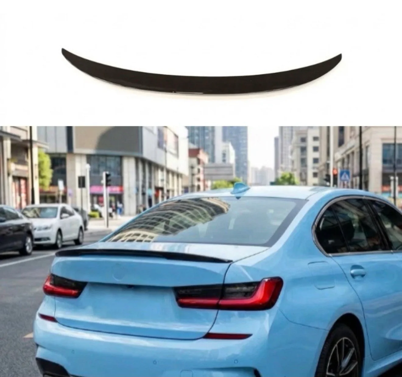 BMW 3 Series G20 P Style Rear Trunk Boot Lip Spoiler MPS Performance Style Gloss