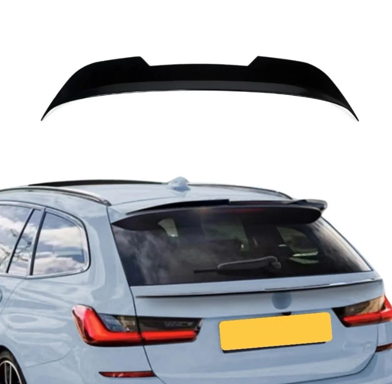 BMW 3 SERIES G21 ESTATE REAR ROOF BOOT SPOILER 2019+ GLOSS BLACK WING SLIM LIP
