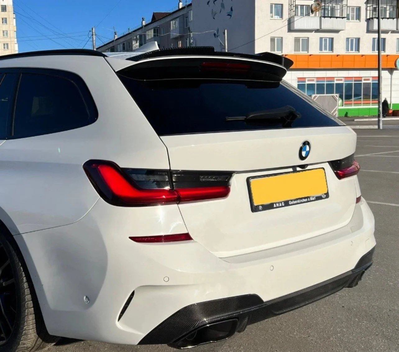 BMW 3 SERIES G21 ESTATE REAR ROOF BOOT SPOILER 2019+ GLOSS BLACK WING SLIM LIP - Image 10