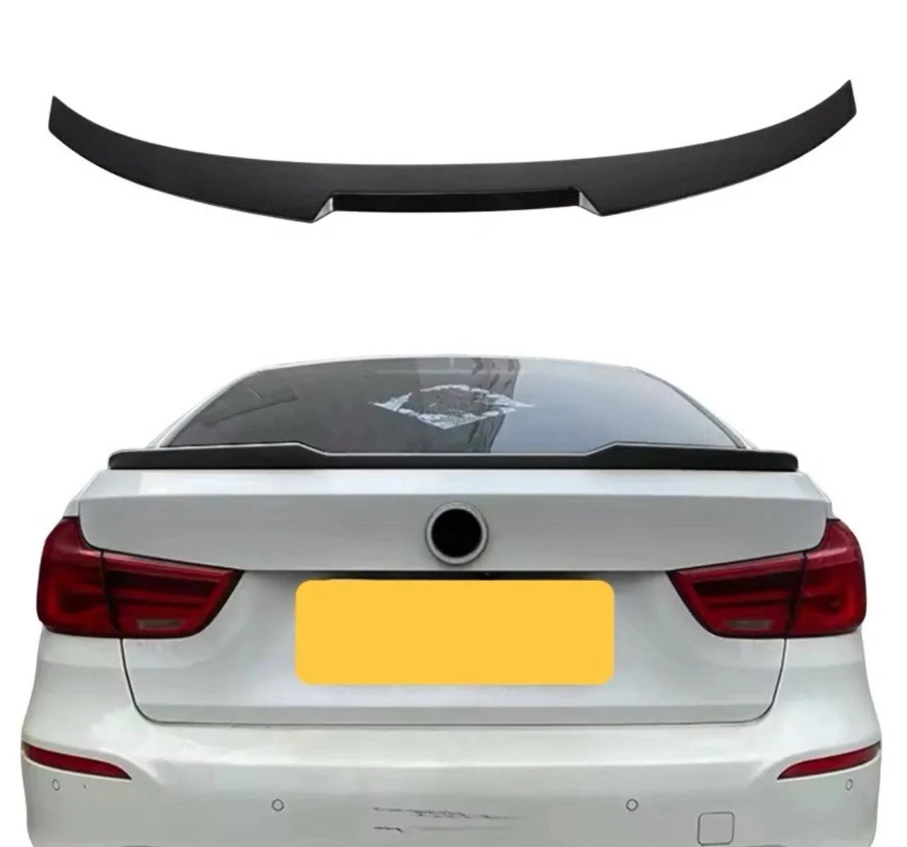 BMW 3 Series GT F34 Gloss Black Rear Boot Spoiler Lip Wing  V Style 2011- 2019 - Image 5