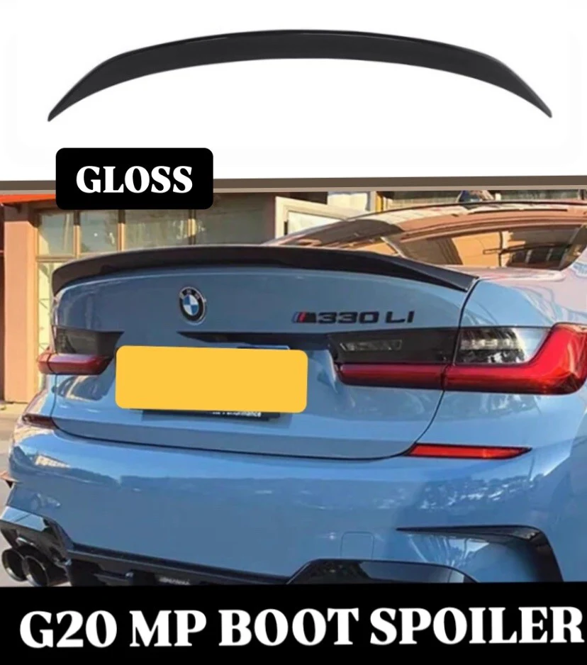BMW 3 Series M3 G20 G80 Gloss Black Rear Boot Spoiler Lip Wing Body Kit 2019+ MP - Image 5