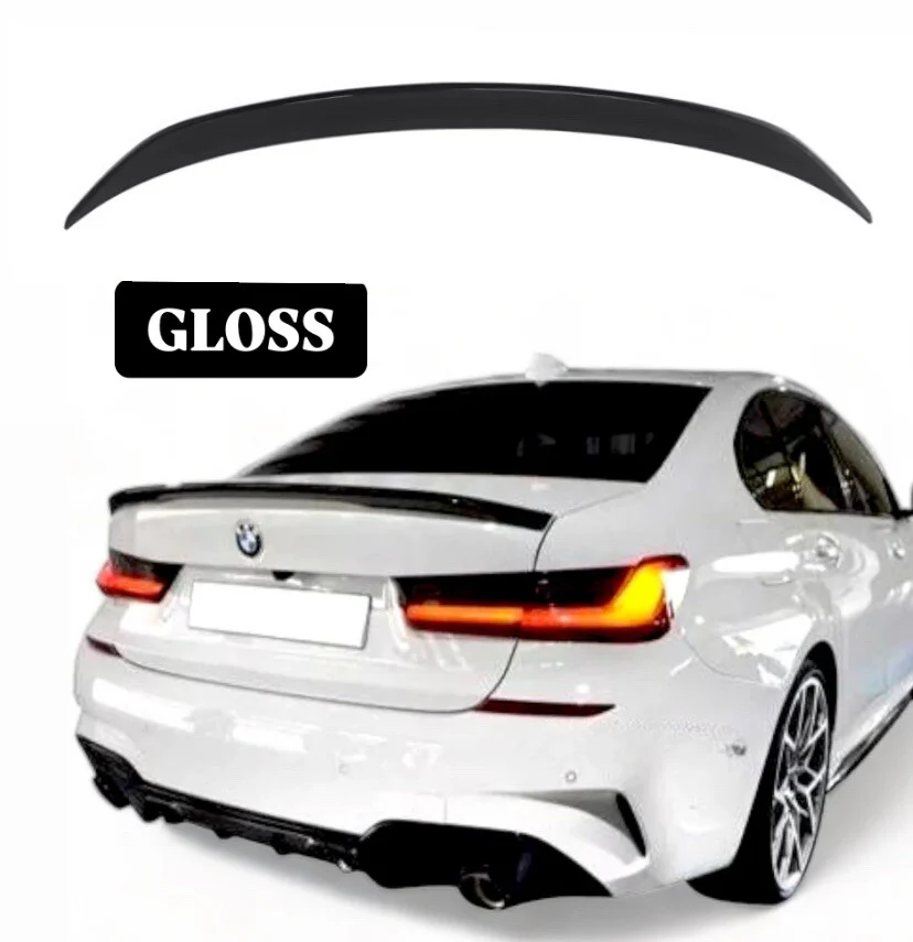 BMW 3 Series M3 G20 G80 Gloss Black Rear Boot Spoiler Lip Wing Body Kit 2019+ MP - Image 6