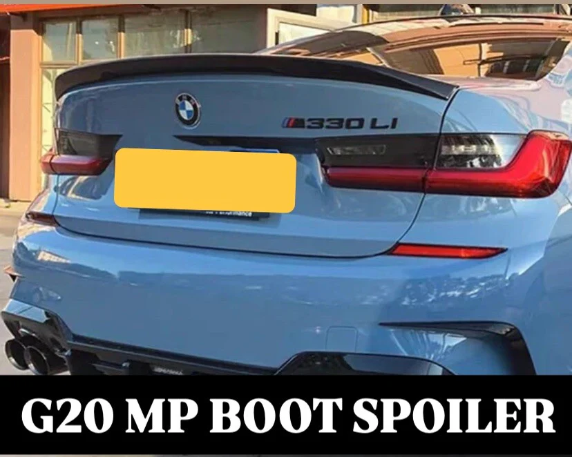 BMW 3 Series M3 G20 G80 Gloss Black Rear Boot Spoiler Lip Wing Body Kit 2019+ MP - Image 7