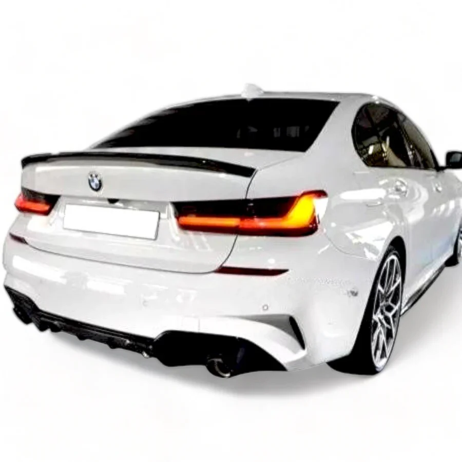 BMW 3 Series M3 G20 G80 Gloss Black Rear Boot Spoiler Lip Wing Body Kit 2019+ MP - Image 8
