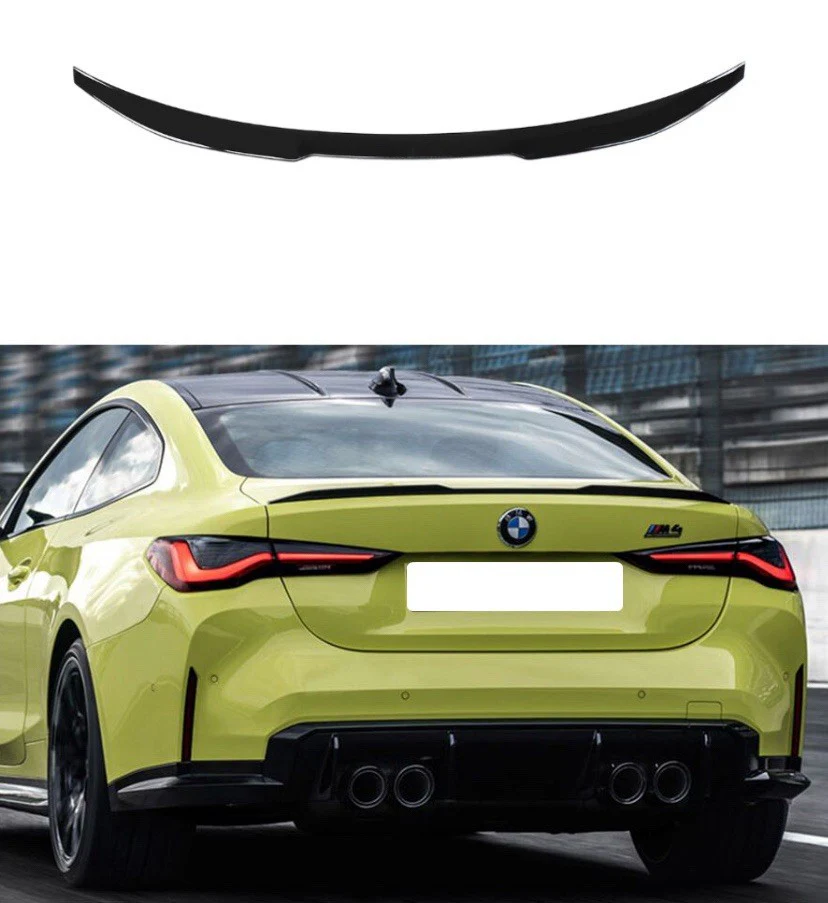 BMW 4 Series Coupe G22 G82 Gloss Black Rear Boot Spoiler M4 Style Lip Wing 2020+ - Image 9