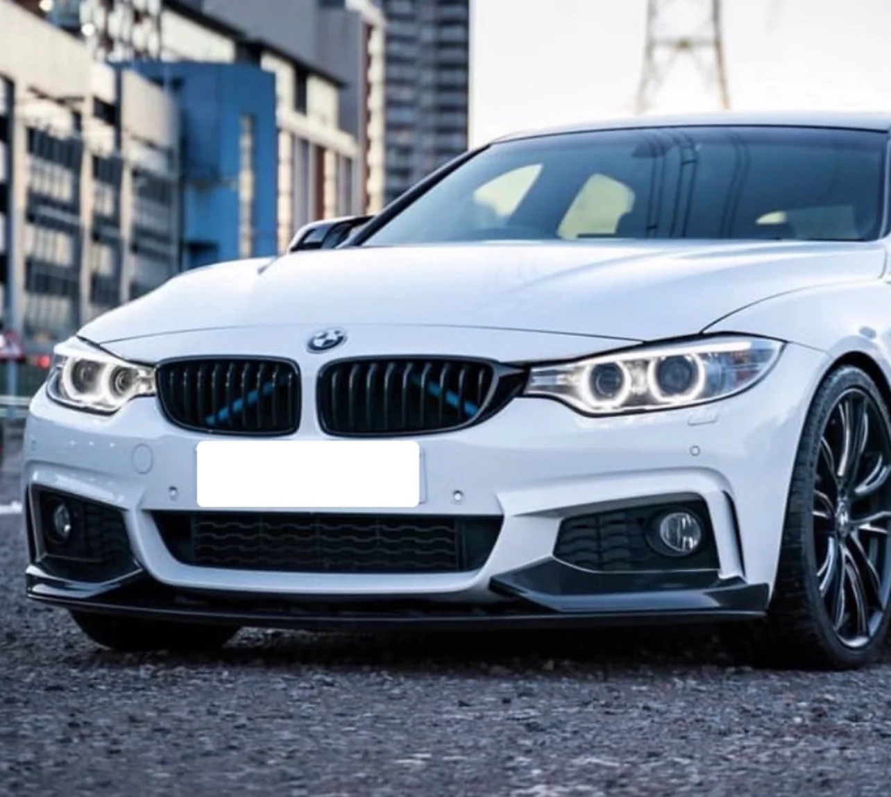 BMW 4 Series F32 F33 F36 Front Splitter Gloss Black 2014-2020 Mp Style - Image 6