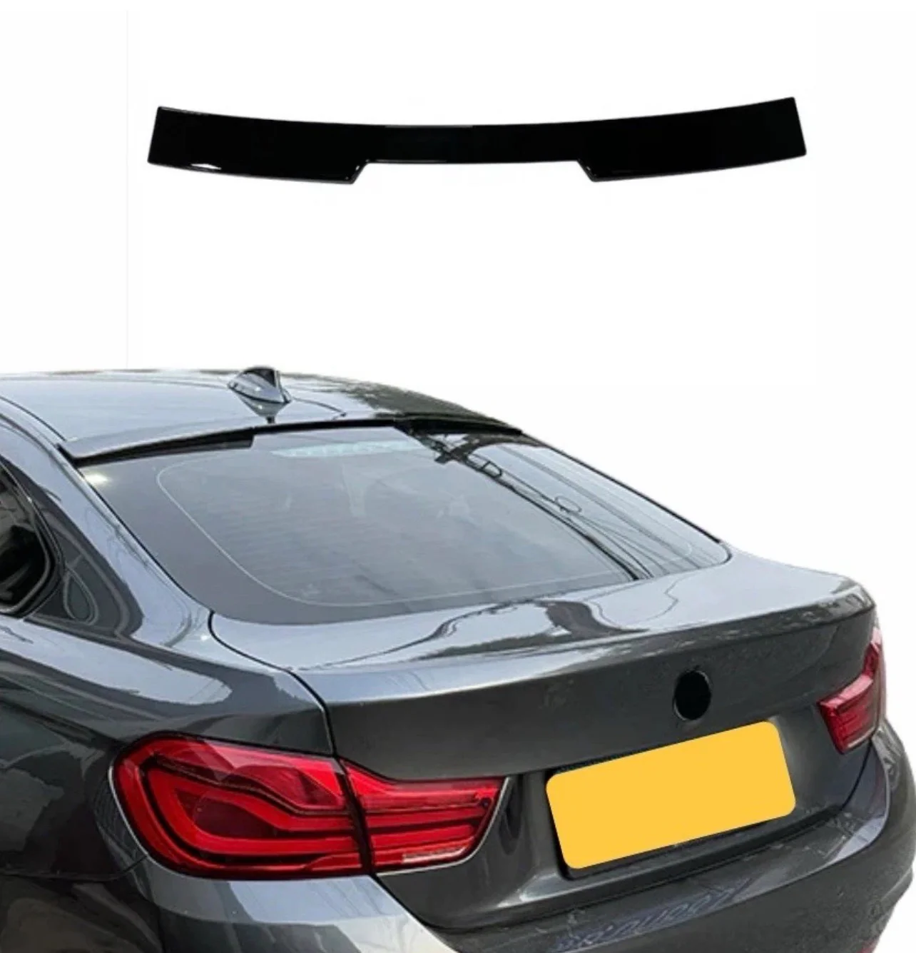 BMW 4 SERIES F36 GRAN COUPE BLACK 2014-2021 REAR ROOF BOOT SPOILER WING LIP - Image 9