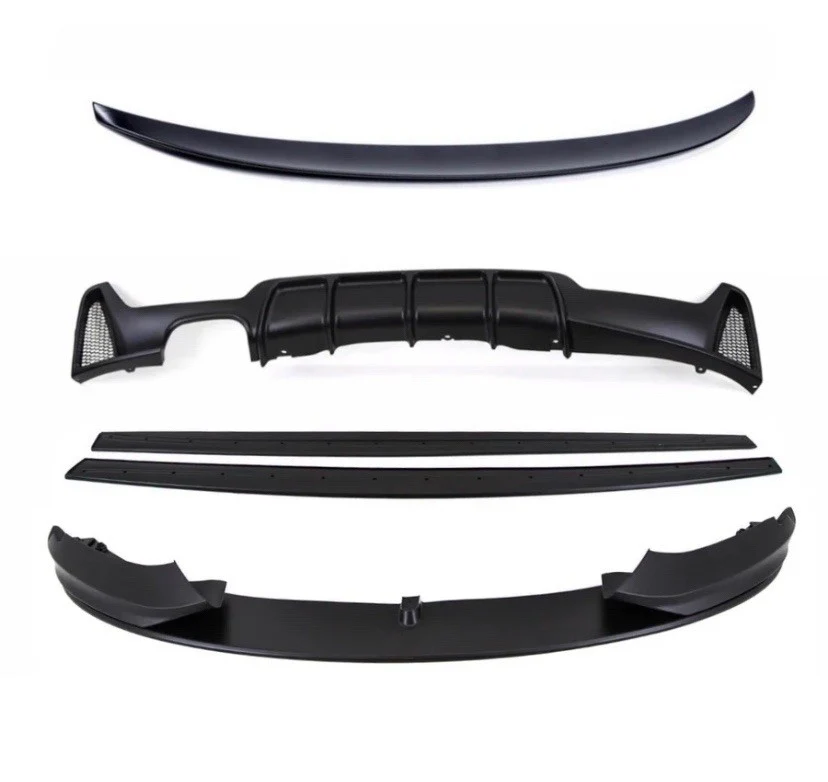 BMW 4 SERIES F36 MATTE BLACK M SPORT GRAN COUPE 2014-2020 BODY KIT DIFFUSER ABS