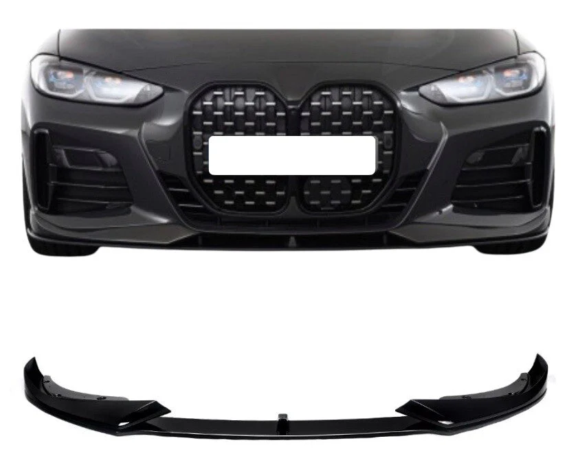 BMW 4 Series G22 G23 M Sport Performance Front Lip Splitter Black AC Style