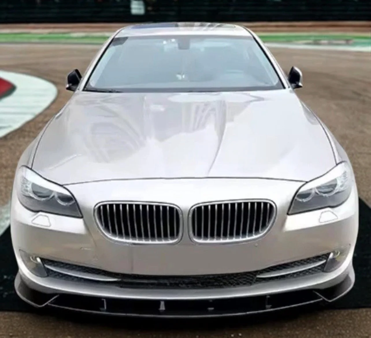BMW 5 Series F10 F11 SE Pre Lci Gloss Black Front Splitter Spoiler Lip 2010-2014 - Image 6