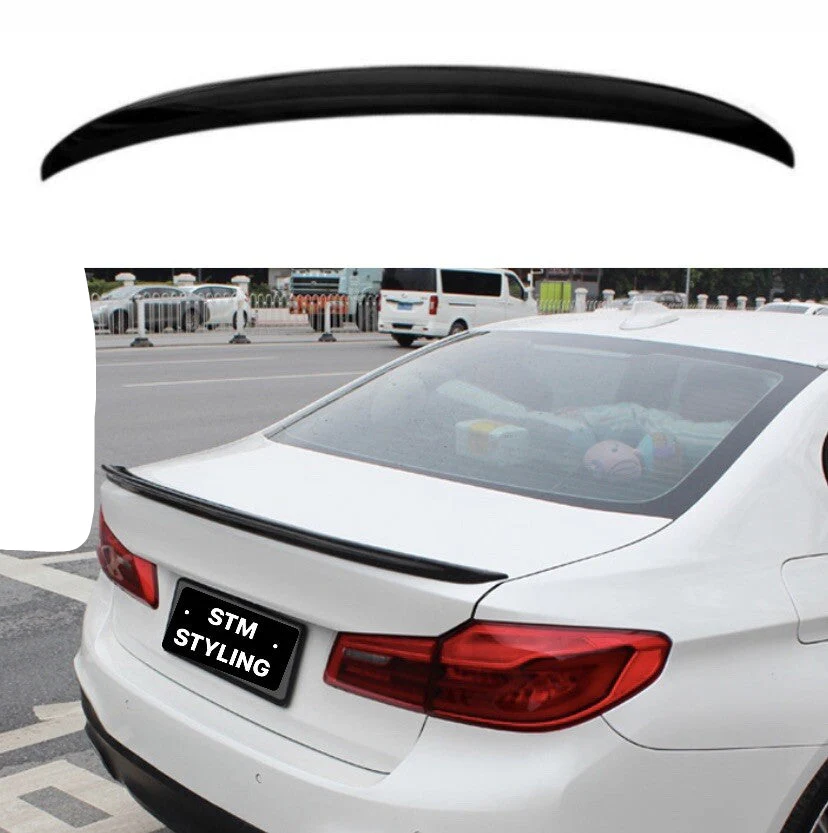 BMW 5 SERIES F10 REAR BOOT SPOILER TRUNK LIP M P SPORT 10-16 GLOSS BLACK ABS MP