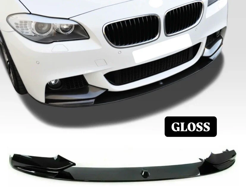 BMW 5 Series F10 Splitter F11 Gloss Black Front Spoiler Lip M Sport 2010-2017 - Image 8