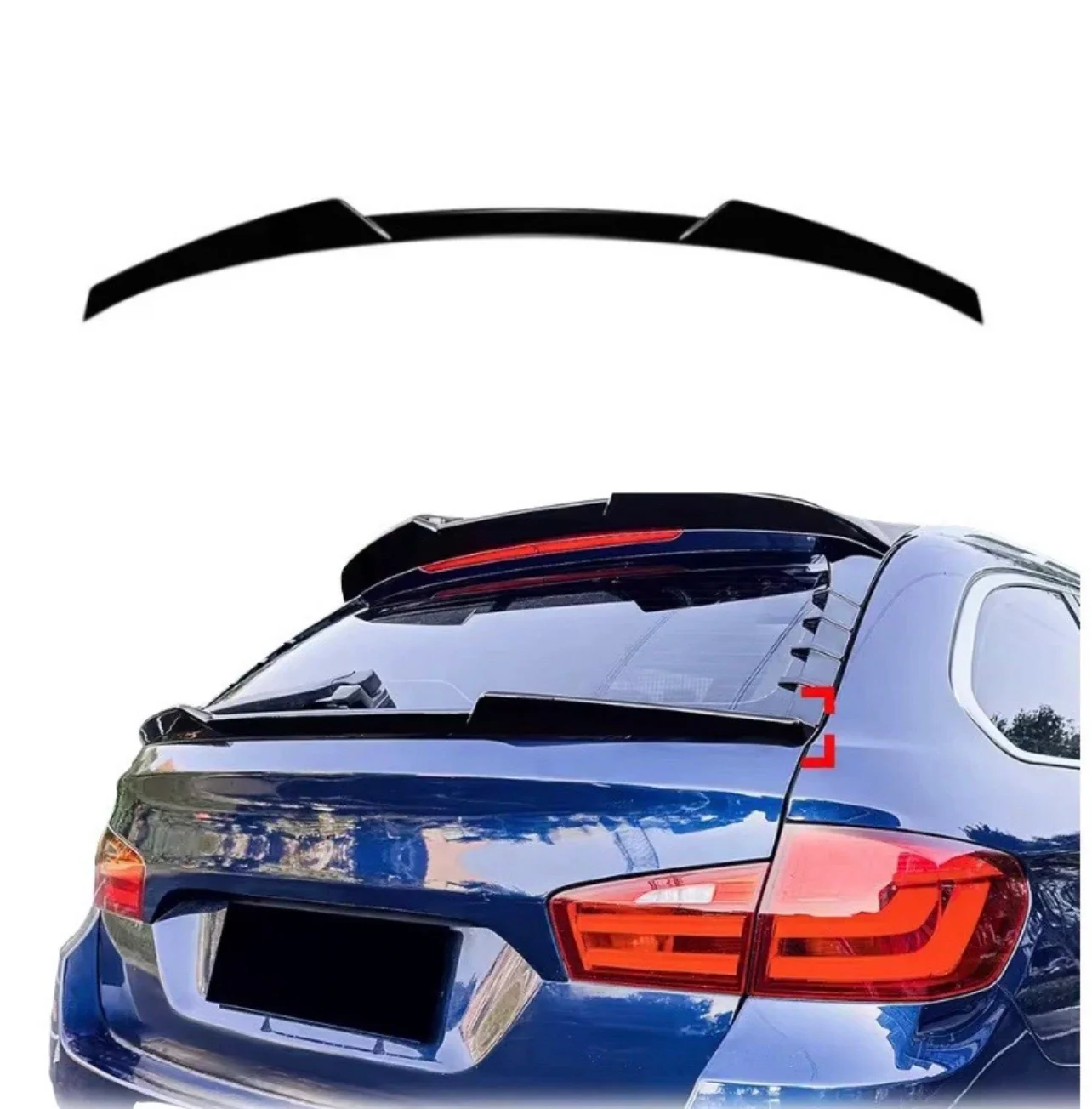 BMW 5 SERIES F11 TOURING ESTATE GLOSS BLACK REAR MID SPOILER LIP ABS 10-16