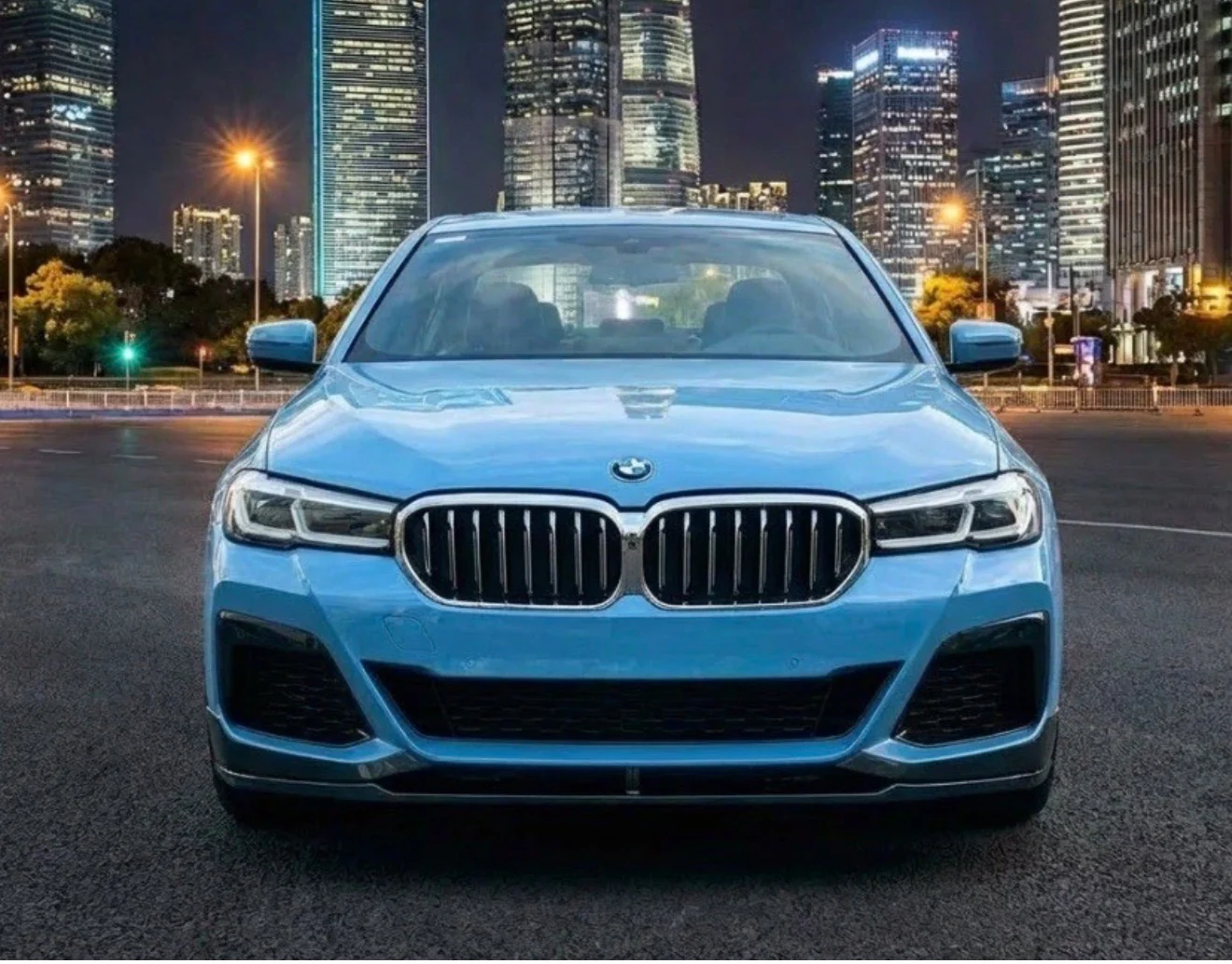 BMW 5 Series G30 G31 LCI M Sport Front Splitter Spoiler Lip Gloss Black Body Kit - Image 4